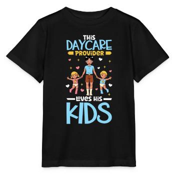Children in day care - Childminder - Stanley/Stella MINI CREATOR Kids’ T-Shirt - black - Front - Mikhail (115cm)