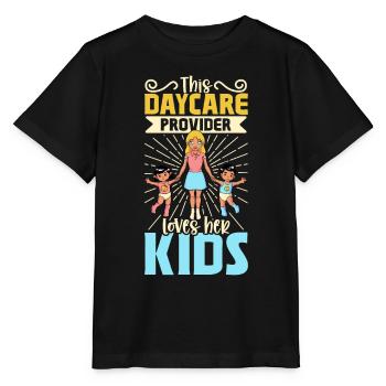 Children in day care - childminder - Stanley/Stella MINI CREATOR Kids’ T-Shirt - black - Front - Mikhail (115cm)