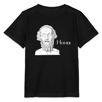 Homère - T-shirt bio MINI CREATOR Stanley/Stella Enfant - noir - Devant - Mikhail (115cm)