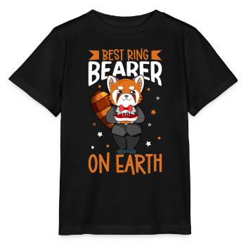 Meilleur porteur d’anneau au monde - Porteur d’anneau - T-shirt bio MINI CREATOR Stanley/Stella Enfant - noir - Devant - Mikhail (115cm)