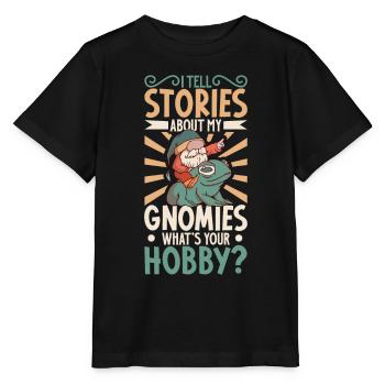 Je raconte des histoires sur les nains de jardin - T-shirt bio MINI CREATOR Stanley/Stella Enfant - noir - Devant - Mikhail (115cm)