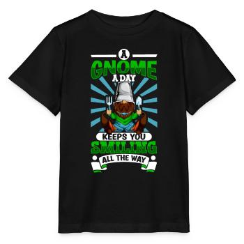 Un nain de jardin par jour - nain de jardin - T-shirt bio MINI CREATOR Stanley/Stella Enfant - noir - Devant - Mikhail (115cm)
