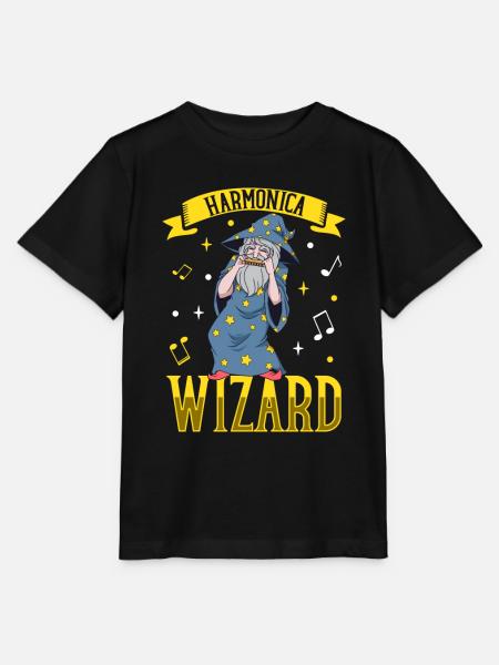 Harmonica Wizard - Mundharmonika - Stanley/Stella Kinder T-Shirt MINI CREATOR  - Schwarz