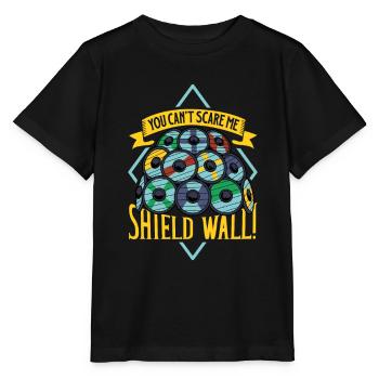 Tu ne peux pas me faire peur - Schildwall - T-shirt bio MINI CREATOR Stanley/Stella Enfant - noir - Devant - Mikhail (115cm)