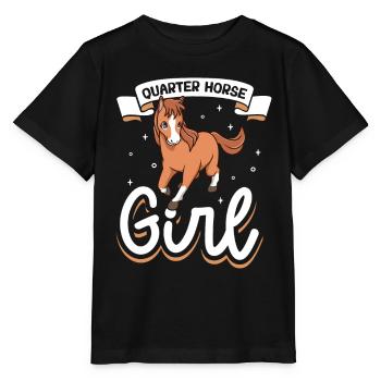 Quarter Horse Girl - T-shirt bio MINI CREATOR Stanley/Stella Enfant - noir - Devant - Mikhail (115cm)