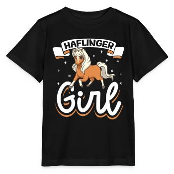 Haflinger Girl - Stanley/Stella Kinder T-Shirt MINI CREATOR  - Schwarz - Vorne - Mikhail (115cm)