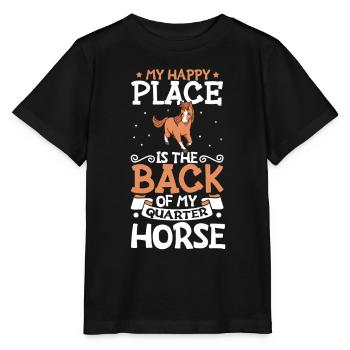 Mon endroit préféré - Quarter Horse - T-shirt bio MINI CREATOR Stanley/Stella Enfant - noir - Devant - Mikhail (115cm)