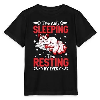 Ich schlafe nicht - Kitsune - Stanley/Stella Kinder T-Shirt MINI CREATOR  - Schwarz - Vorne - Mikhail (115cm)