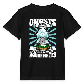 Les fantômes ne sont que des colocataires - chasseurs de fantômes - T-shirt bio MINI CREATOR Stanley/Stella Enfant - noir - Devant - Mikhail (115cm)