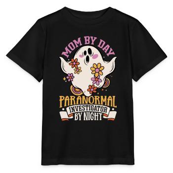 Maman est une chasseuse de fantômes - T-shirt bio MINI CREATOR Stanley/Stella Enfant - noir - Devant - Mikhail (115cm)