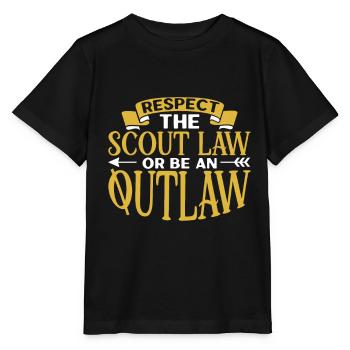 Respectez la loi scoute - Scouts - T-shirt bio MINI CREATOR Stanley/Stella Enfant - noir - Devant - Mikhail (115cm)