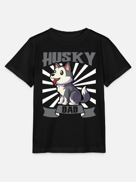 Husky Dad - Siberian Husky - Stanley/Stella Kinder T-Shirt MINI CREATOR - Schwarz