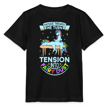 Turning Tension into Fairy Dust - Massage - Stanley/Stella MINI CREATOR Kids’ T-Shirt - black - Front - Mikhail (115cm)