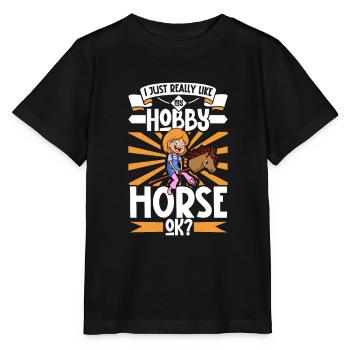 J’aime mon cheval de bataille - T-shirt bio MINI CREATOR Stanley/Stella Enfant - noir - Devant - Mikhail (115cm)