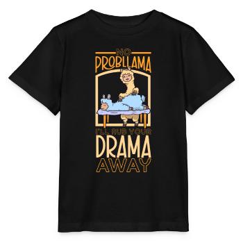 No Probllama - Massage - T-shirt bio MINI CREATOR Stanley/Stella Enfant - noir - Devant - Mikhail (115cm)