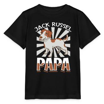 Jack Russel Papa - Jack Russel Terrier - Stanley/Stella Kinder T-Shirt MINI CREATOR  - Schwarz - Vorne - Mikhail (115cm)
