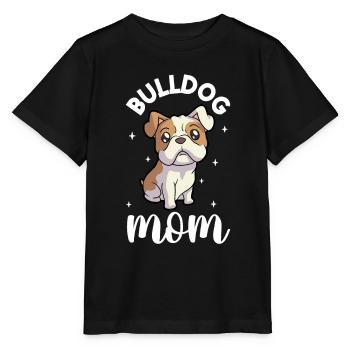 Bulldog Mom - Bulldogge - T-shirt bio MINI CREATOR Stanley/Stella Enfant - noir - Devant - Mikhail (115cm)