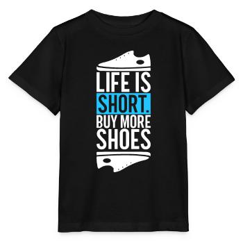 Buy More Shoes - Shoe Collector - Stanley/Stella MINI CREATOR Kids’ T-Shirt - black - Front - Mikhail (115cm)