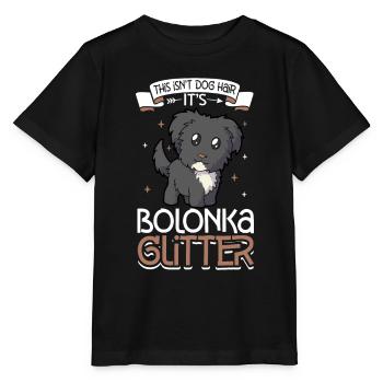 Bolonka Glitter - Stanley/Stella MINI CREATOR Kids’ T-Shirt - black - Front - Mikhail (115cm)