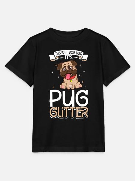 Pug Glitzer - Stanley/Stella Kinder T-Shirt MINI CREATOR - Schwarz