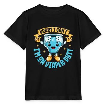 Diaper Service - Baby Swaddling - Stanley/Stella MINI CREATOR Kids’ T-Shirt - black - Front - Mikhail (115cm)