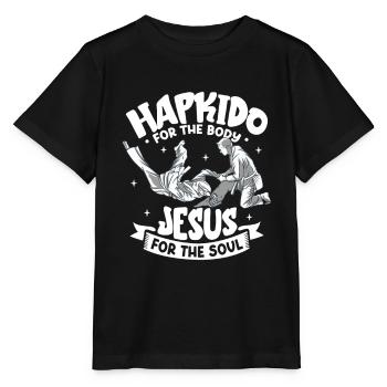 Jésus pour l'âme - Hapkido pour le corps - T-shirt bio MINI CREATOR Stanley/Stella Enfant - noir - Devant - Mikhail (115cm)
