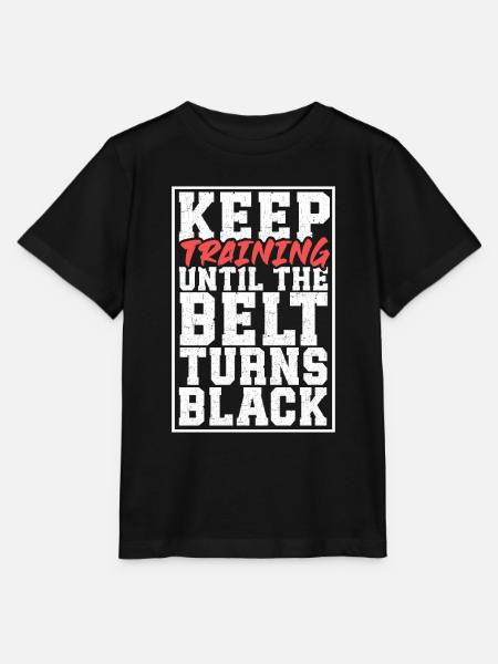 Bis der Gürtel schwarz wird - Kampfsport - Stanley/Stella T-shirt MINI CREATOR til børn - sort