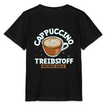 Mein Treibstoff ist Cappuccino - Stanley/Stella Kinder T-Shirt MINI CREATOR  - Schwarz - Vorne - Mikhail (115cm)