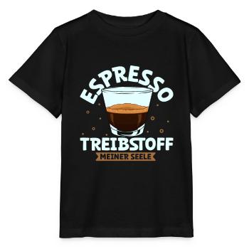 Mein Treibstoff ist Espresso - Stanley/Stella Kinder T-Shirt MINI CREATOR  - Schwarz - Vorne - Mikhail (115cm)