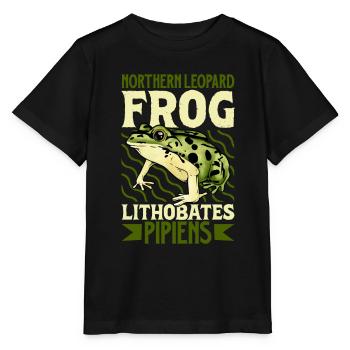 Leopardfrosch - Stanley/Stella Kinder T-Shirt MINI CREATOR  - Schwarz - Vorne - Mikhail (115cm)