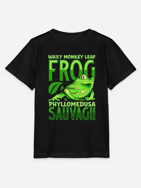 Grüner Makifrosch - Stanley/Stella Kinder T-Shirt MINI CREATOR - Schwarz