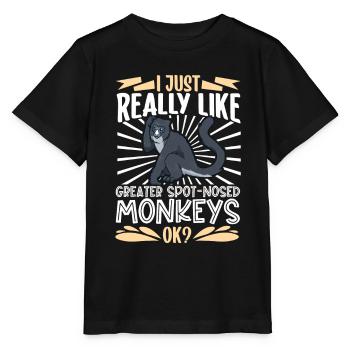 J’adore les grands singes museaux - T-shirt bio MINI CREATOR Stanley/Stella Enfant - noir - Devant - Mikhail (115cm)