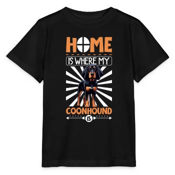 Home - Black and Tan Coonhound - Stanley/Stella MINI CREATOR Kids’ T-Shirt - black - Front - Mikhail (115cm)