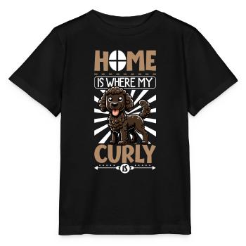 Home - Curly-coated Retriever - Stanley/Stella MINI CREATOR Kids’ T-Shirt - black - Front - Mikhail (115cm)