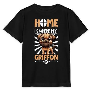 Accueil - Griffon Bruxellois - T-shirt bio MINI CREATOR Stanley/Stella Enfant - noir - Devant - Mikhail (115cm)