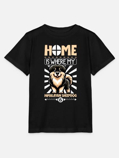 Zuhause - Himalaya Schäferhund - Stanley/Stella Kinder T-Shirt MINI CREATOR - Schwarz