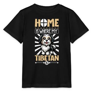 Accueil - Terrier tibétain - T-shirt bio MINI CREATOR Stanley/Stella Enfant - noir - Devant - Mikhail (115cm)