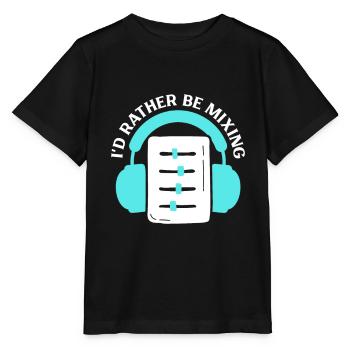 I’d Rather Mix - Ingénieur du son - T-shirt bio MINI CREATOR Stanley/Stella Enfant - noir - Devant - Mikhail (115cm)