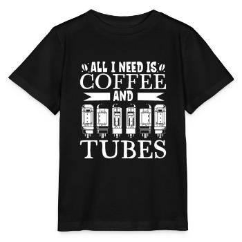 Coffee and vacuum tubes - Stanley/Stella MINI CREATOR Kids’ T-Shirt - black - Front - Mikhail (115cm)