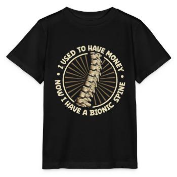 J’ai déjà eu de l’argent jusqu’au vortex artificiel - T-shirt bio MINI CREATOR Stanley/Stella Enfant - noir - Devant - Mikhail (115cm)