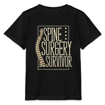 Spine Surgery Survivor - Back Surgery - Stanley/Stella MINI CREATOR Kids’ T-Shirt - black - Front - Mikhail (115cm)