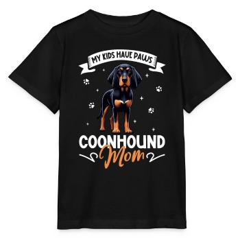 Black and Tan Coonhound Mom - Stanley/Stella MINI CREATOR Kids’ T-Shirt - black - Front - Mikhail (115cm)
