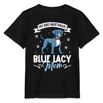 Maman en dentelle bleue - T-shirt bio MINI CREATOR Stanley/Stella Enfant - noir - Devant - Mikhail (115cm)
