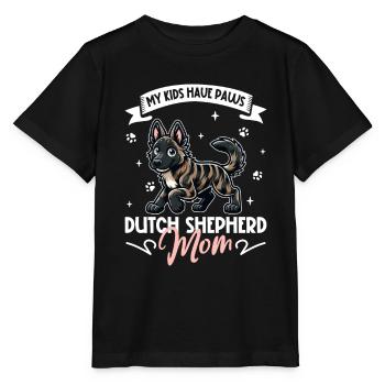 Holländischer Schäferhund Mama - Stanley/Stella Kinder T-Shirt MINI CREATOR  - Schwarz - Vorne - Mikhail (115cm)