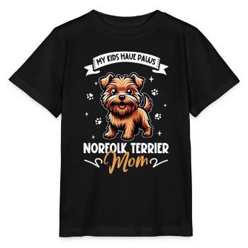 Norfolk Terrier Mama - Stanley/Stella Kinder T-Shirt MINI CREATOR  - Schwarz - Vorne - Mikhail (115cm)