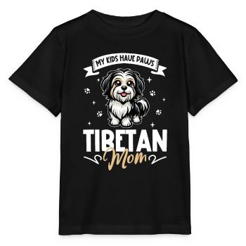 Maman terrier tibétain - T-shirt bio MINI CREATOR Stanley/Stella Enfant - noir - Devant - Mikhail (115cm)