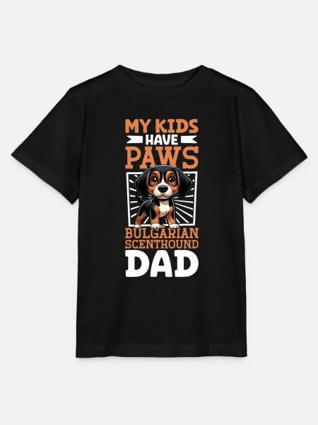 Bulgaarse Scenthound Papa - Stanley/Stella Kinder-T-shirt MINI CREATOR  - zwart