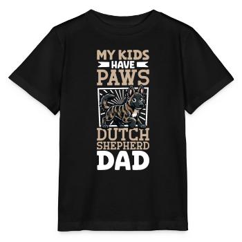 Holländischer Schäferhund Papa - Stanley/Stella Kinder T-Shirt MINI CREATOR  - Schwarz - Vorne - Mikhail (115cm)