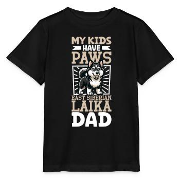 Laïka de Sibérie orientale Papa - T-shirt bio MINI CREATOR Stanley/Stella Enfant - noir - Devant - Mikhail (115cm)