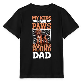 Chien de chasse à l’odeur hanovrienne papa - T-shirt bio MINI CREATOR Stanley/Stella Enfant - noir - Devant - Mikhail (115cm)